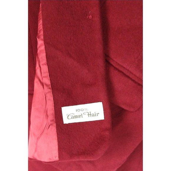 Vintage Barrie Pace dark red camel hair wool blazer jacket/16 - Picture 5 of 6